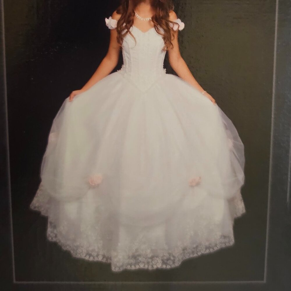 Beautiful White Ball Gown-Style Wedding or Formal Dress